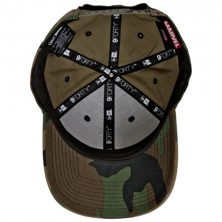 Punisher Woodland Camo New Era 9Forty Adjustable Hat